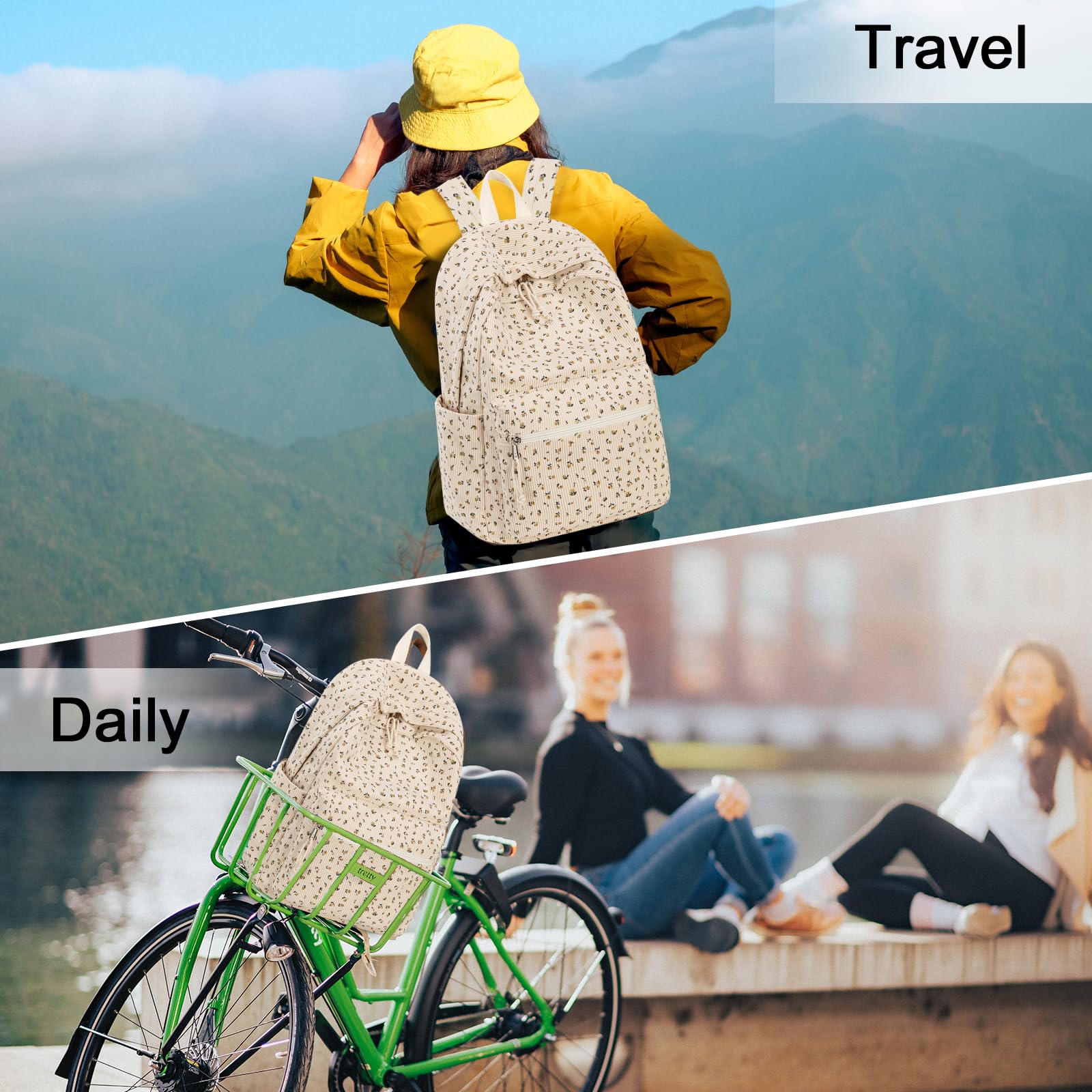 LOIDOU Lightweight Backpack for School - Stylish Bookbag for Teen Girls & Boys, Durable Daypack for Middle School & College Students - Perfect for Class, Travel & Everyday Use