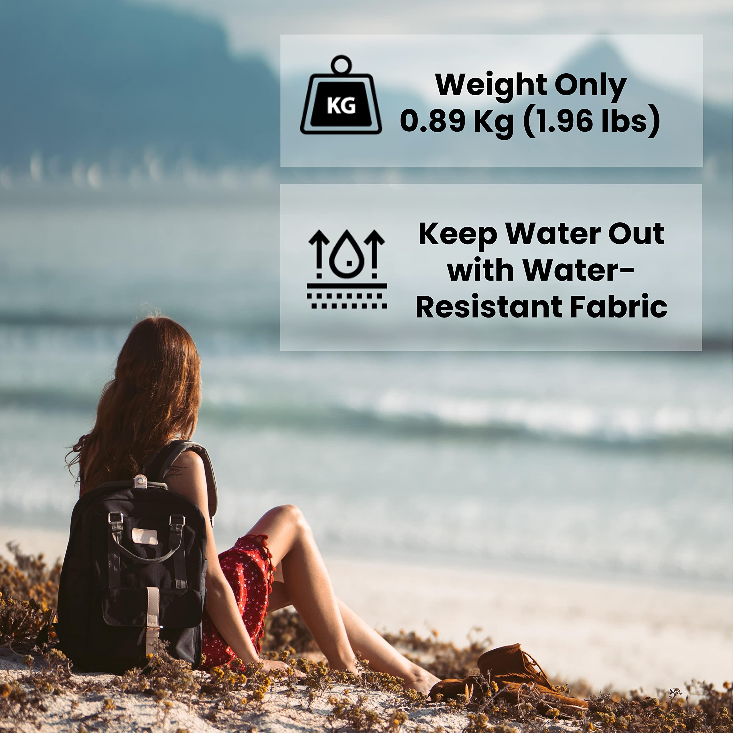 Nordace Eclat Smart Travel Backpack with USB Charging Port - Water Resistant Lightweight Laptop Backpack for Men & Women - 15.6 Inch Durable Work & Hiking Backpack - Perfect for Business Travel, Commuting & Outdoor Adventures (Black)