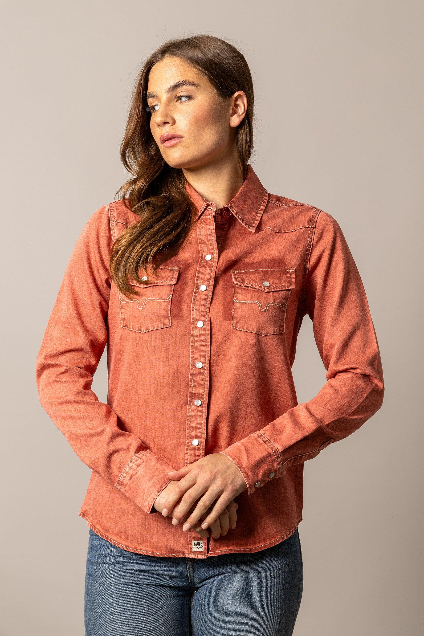 Women's KC Tencel Top - Soft Breathable Short Sleeve Blouse for Casual Wear & Summer Outfits