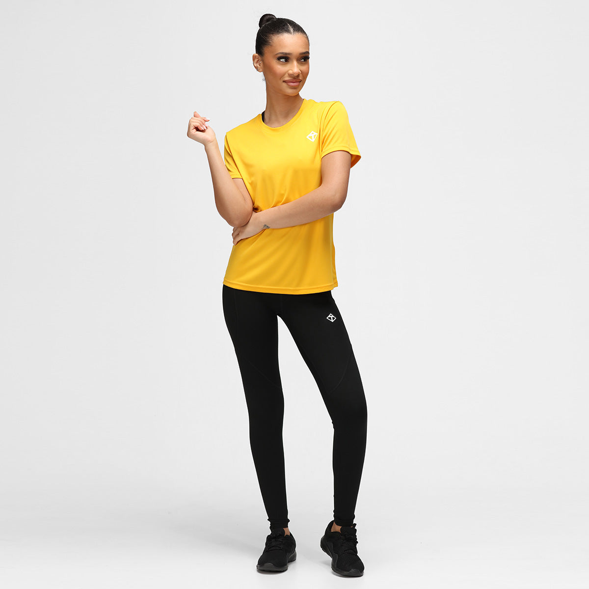 Premium Yellow Diamond Women's Performance T-Shirt - Moisture-Wicking, Breathable & Comfortable for Workouts, Yoga & Active Lifestyle
