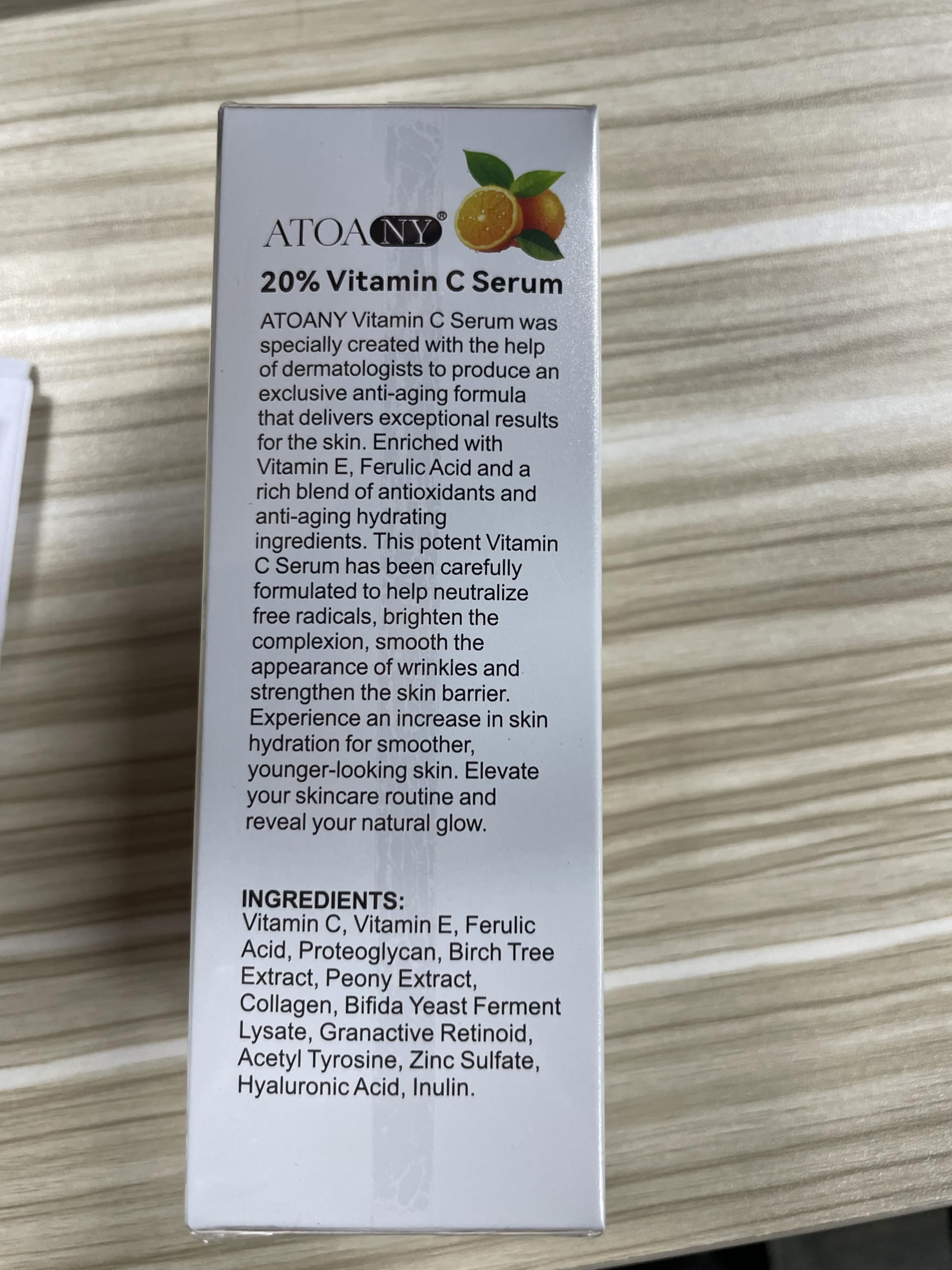 2PCS Premium 20% Vitamin C Serum for Face & Neck - Anti-Aging Facial Serum with Vitamin C, Ferulic Acid & Vitamin E - Brightens Skin, Boosts Collagen, Hydrates & Plumps - Perfect for Daily Skincare Routine & Dark Spot Treatment