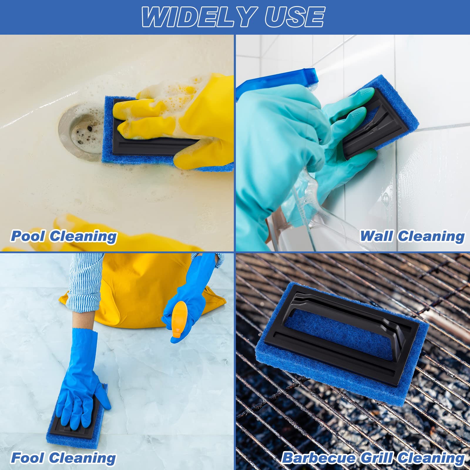 4Pcs Screen Cleaning Brushes - Ink Remover Scrub Pads for Silkscreen Printing & Degreasing