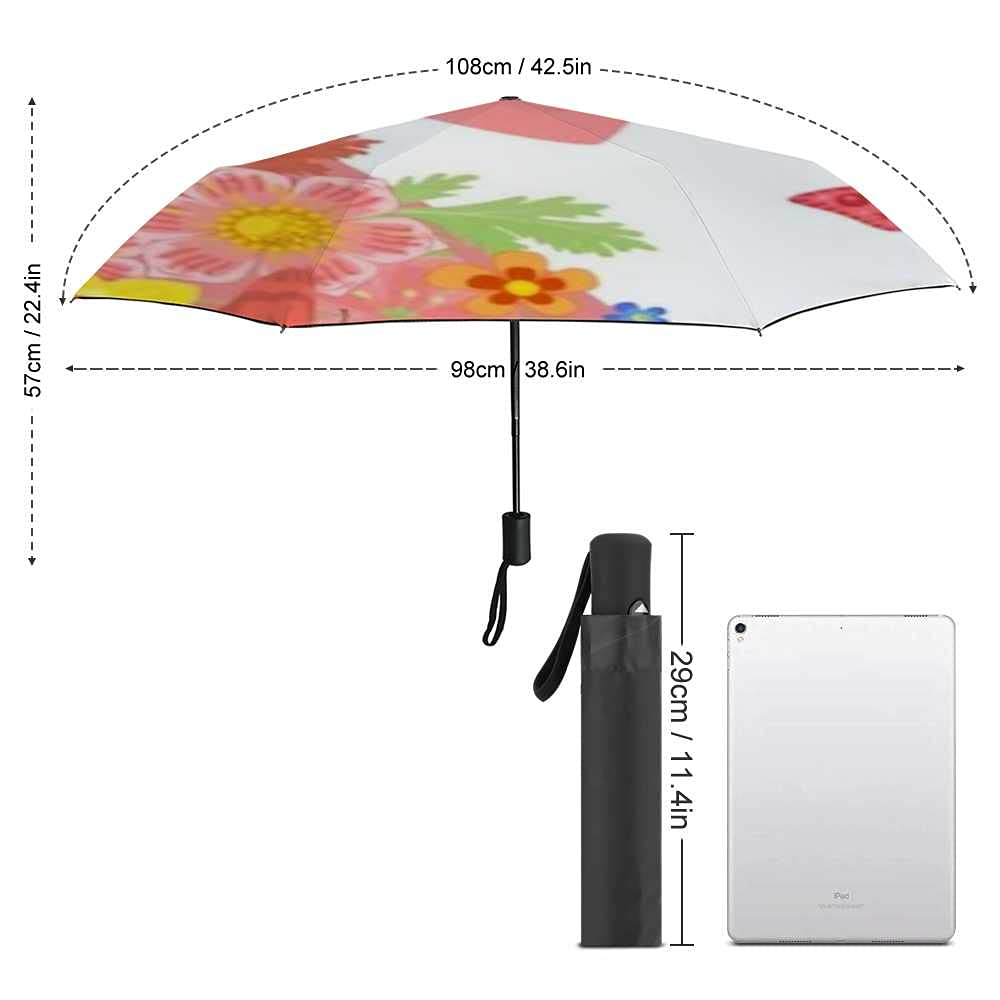 Windproof Travel Umbrella - Compact Folding Rain Umbrella with Automatic Open/Close, Translucent Hues for Men & Women - Perfect for Golf, Commuting & Outdoor Activities