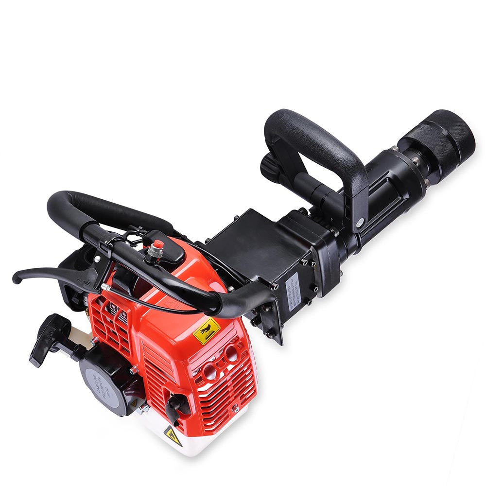TheLAShop 32.7cc EPA Certified 2-in-1 Gasoline Jackhammer and T-Post Pile Driver Kit - Heavy Duty Construction & Fencing Tool for Landscaping, Demolition, and Farm Work