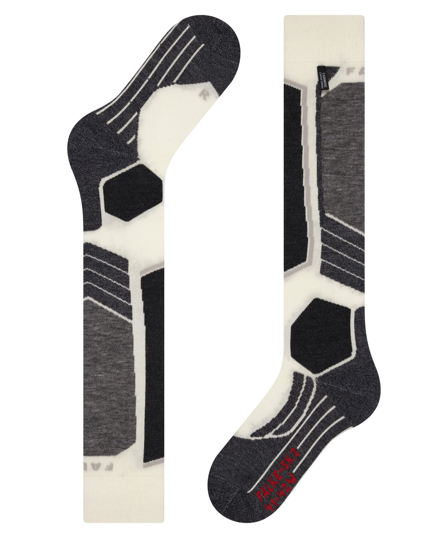 FALKE Women's SK2 Intermediate Merino Wool Cashmere Ski Socks - Warm Thermal Winter Socks for Skiing, Snowboarding & Outdoor Activities (1 Pair)