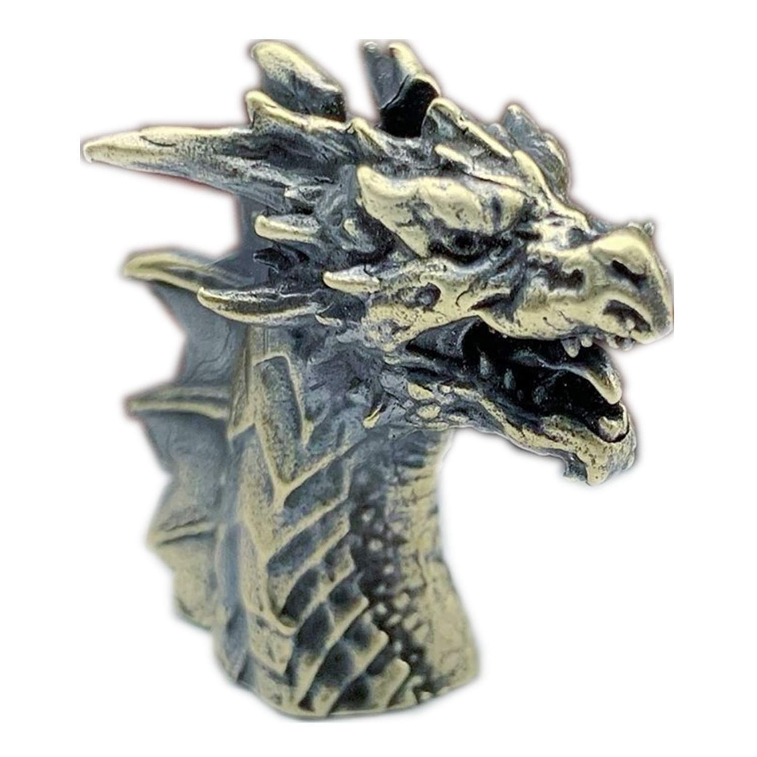 Vintage Brass Dragon EDC Beads Keychain - Handmade Paracord Beads for DIY Accessories | Perfect for Keyrings, Backpacks, Survival Gear & Outdoor Adventures