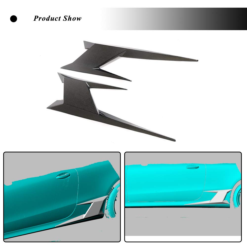 Carbon Fiber Rear Air Vent Cover Trim for Mercedes Benz W213 E250 E300 E400 E500 E550 Sport E43 E63 AMG (2016-2018) - Stick-On Apron Spoiler Canard - Enhance Style & Aerodynamics for Street Racing & Car Shows