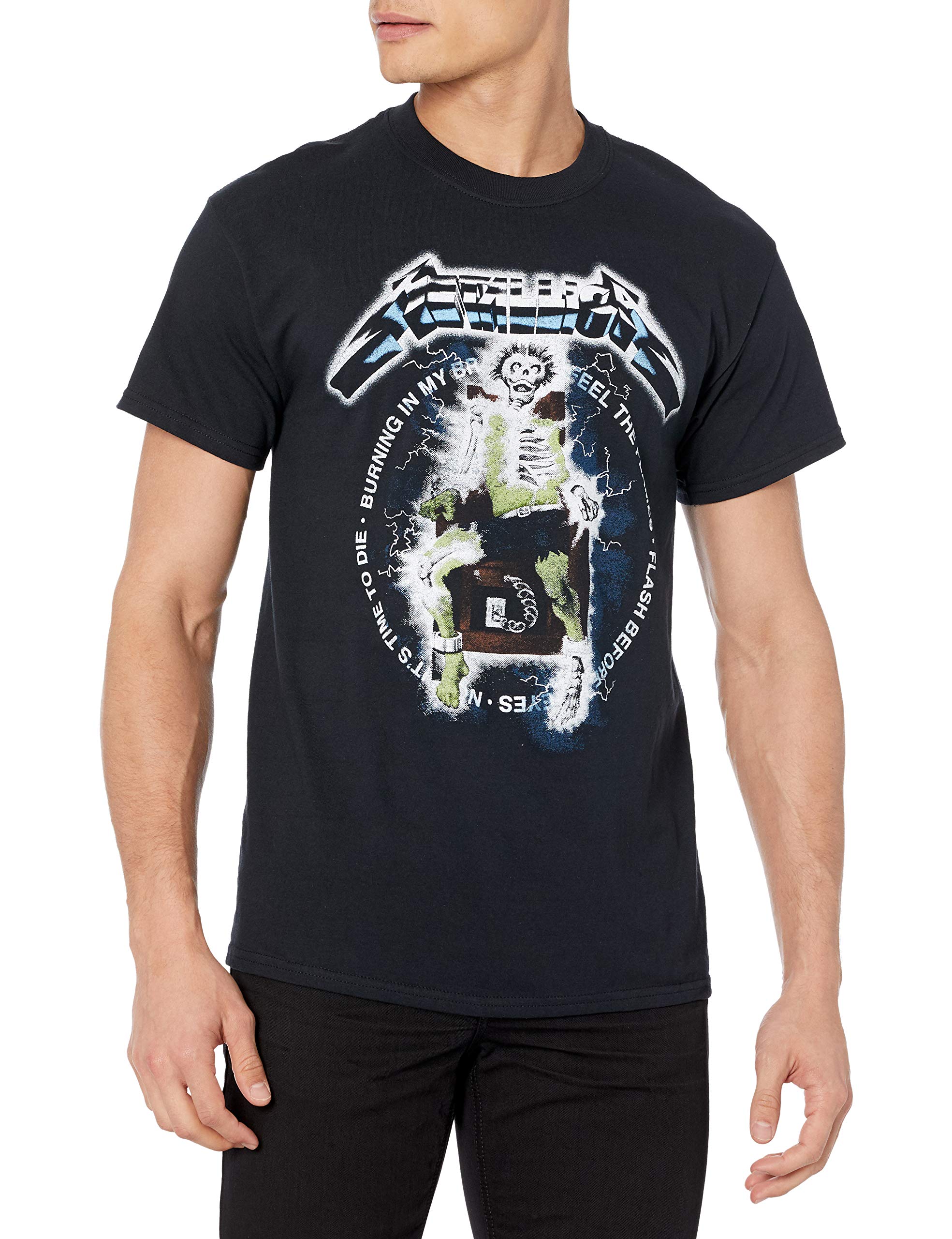 Metallica Vintage Electric Chair Graphic T-Shirt for Men - Rock Band Tee for Concerts, Gifts & Casual Wear