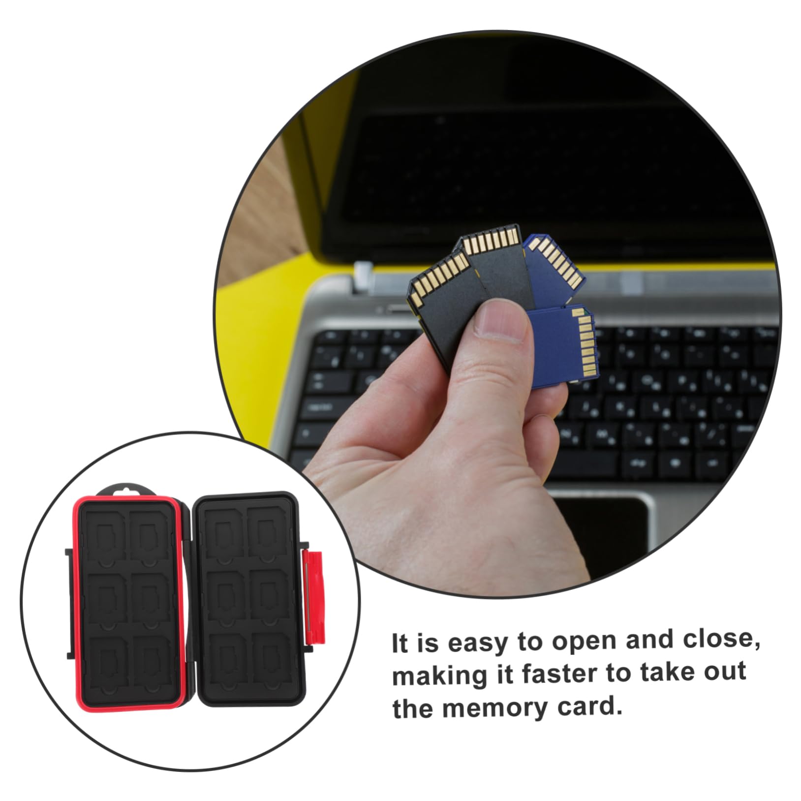 Waterproof Anti-Shock Memory Card Storage Case - Secure SD Card Holder for Camera, Laptop & Computer - Travel & Outdoor Photography Accessories