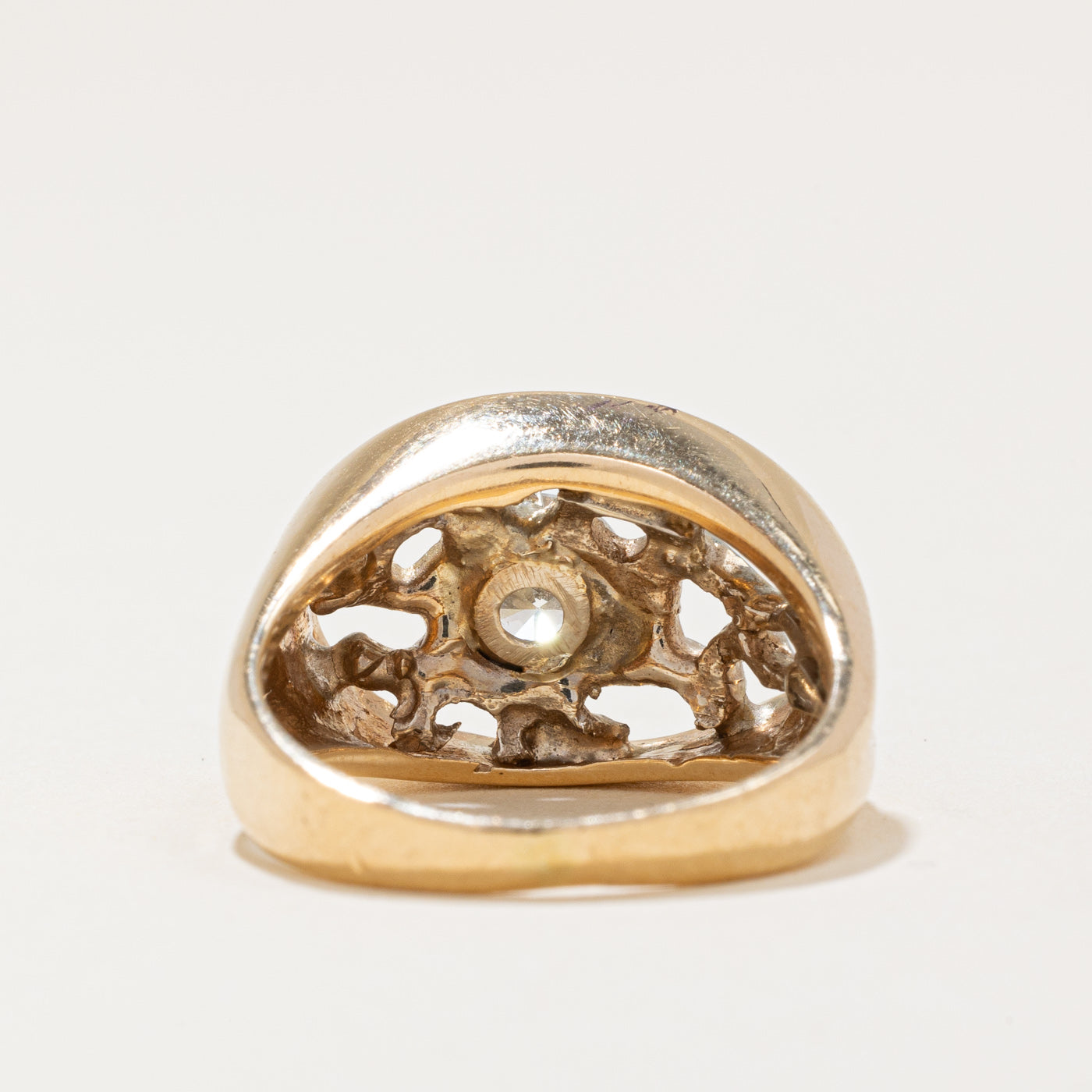 0.69ct Webbed Diamond Cocktail Ring - Size 6.75 | Elegant Statement Jewelry for Parties, Weddings & Special Occasions