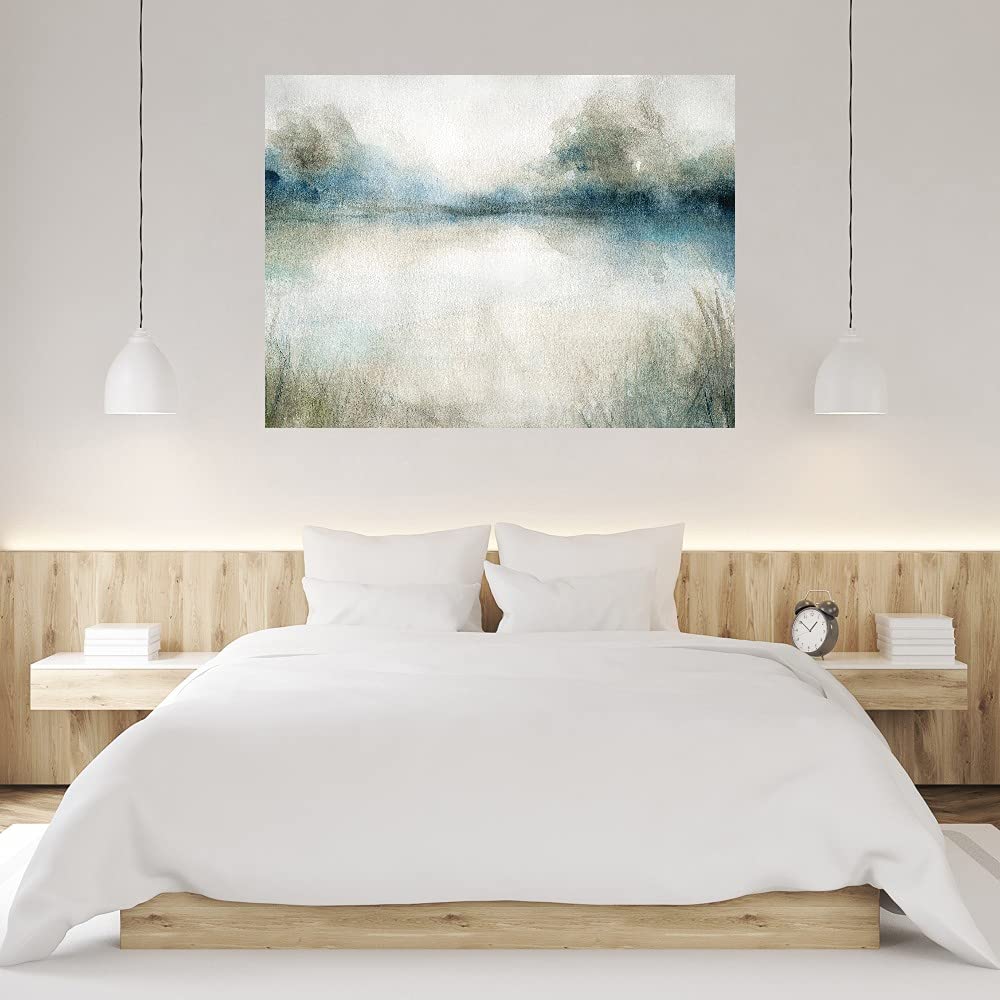 Still Evening Waters I Fine Art Canvas Wall Decor by Carol Robinson - 32x24 Inches - Ready to Hang for Living Room, Bedroom, Office & More - Perfect for Home, Office & Commercial Spaces