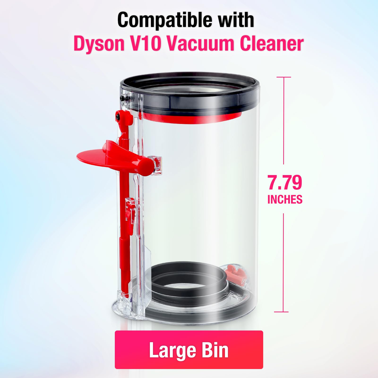 Upgraded Dyson V10 Vacuum Bin - Compatible with 969509-01 for Home Cleaning