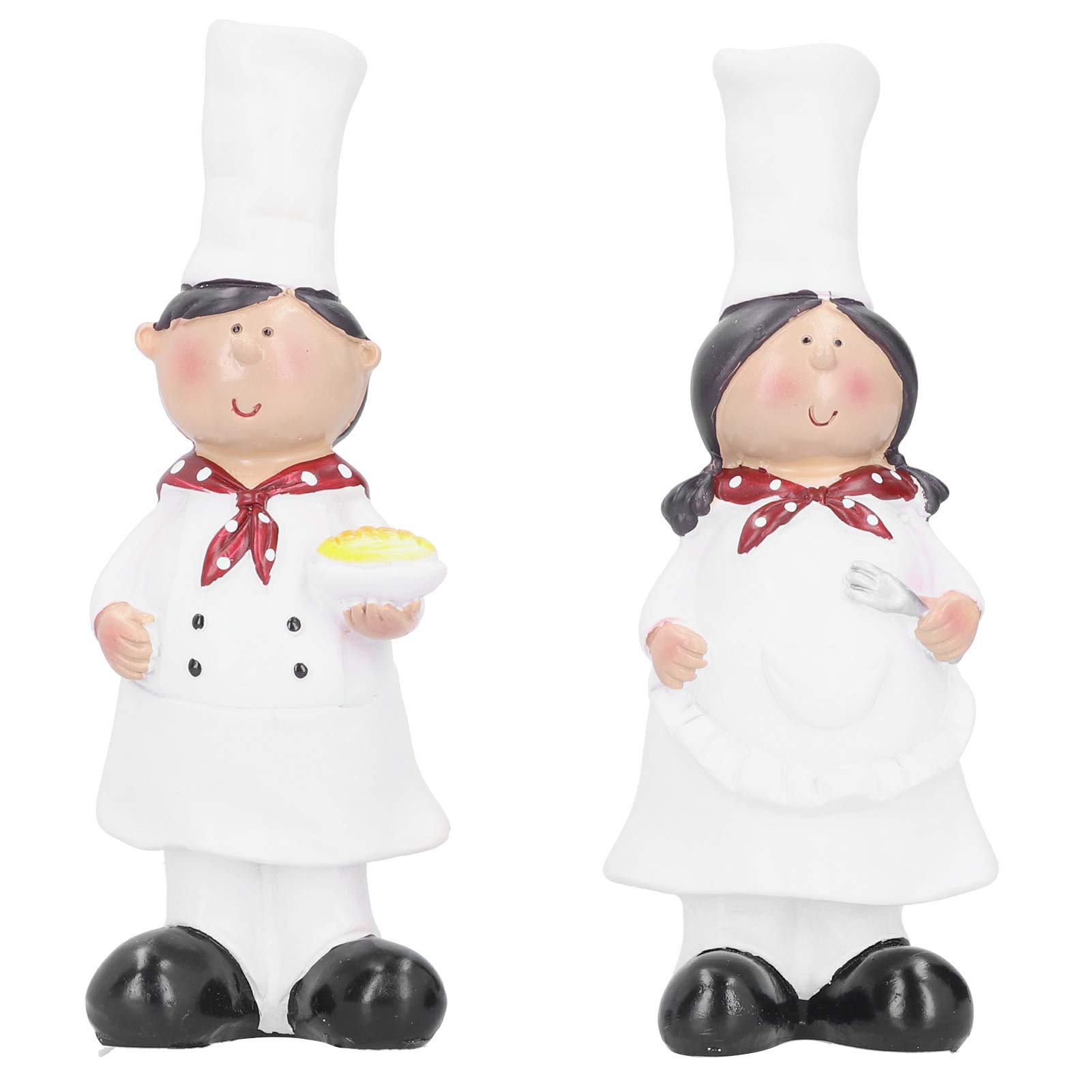 Chef Statues - Resin Couple Chef Figurine Sculptures for Kitchen, Bar & Bakery Decor - Perfect Gift for Cooking Enthusiasts & Home Decoration