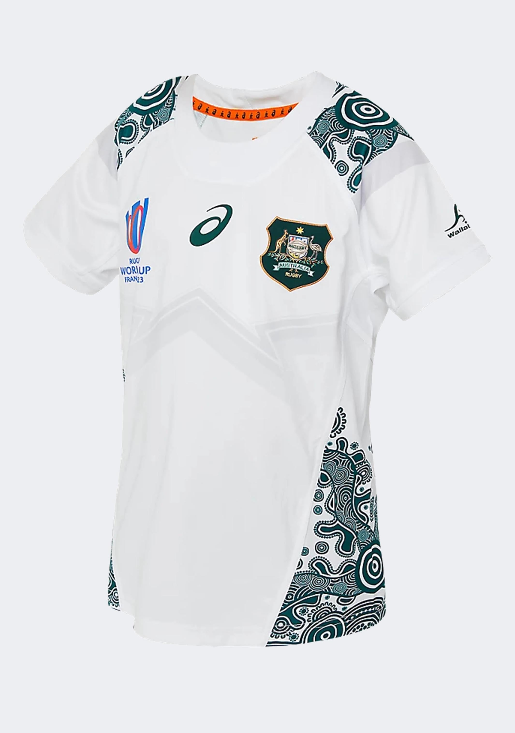 ASICS Kids Wallabies RWC23 Replica Alternate Rugby Jersey - Official Licensed Rugby Shirt for Boys & Girls - Perfect for Rugby Matches, Training & Fan Support