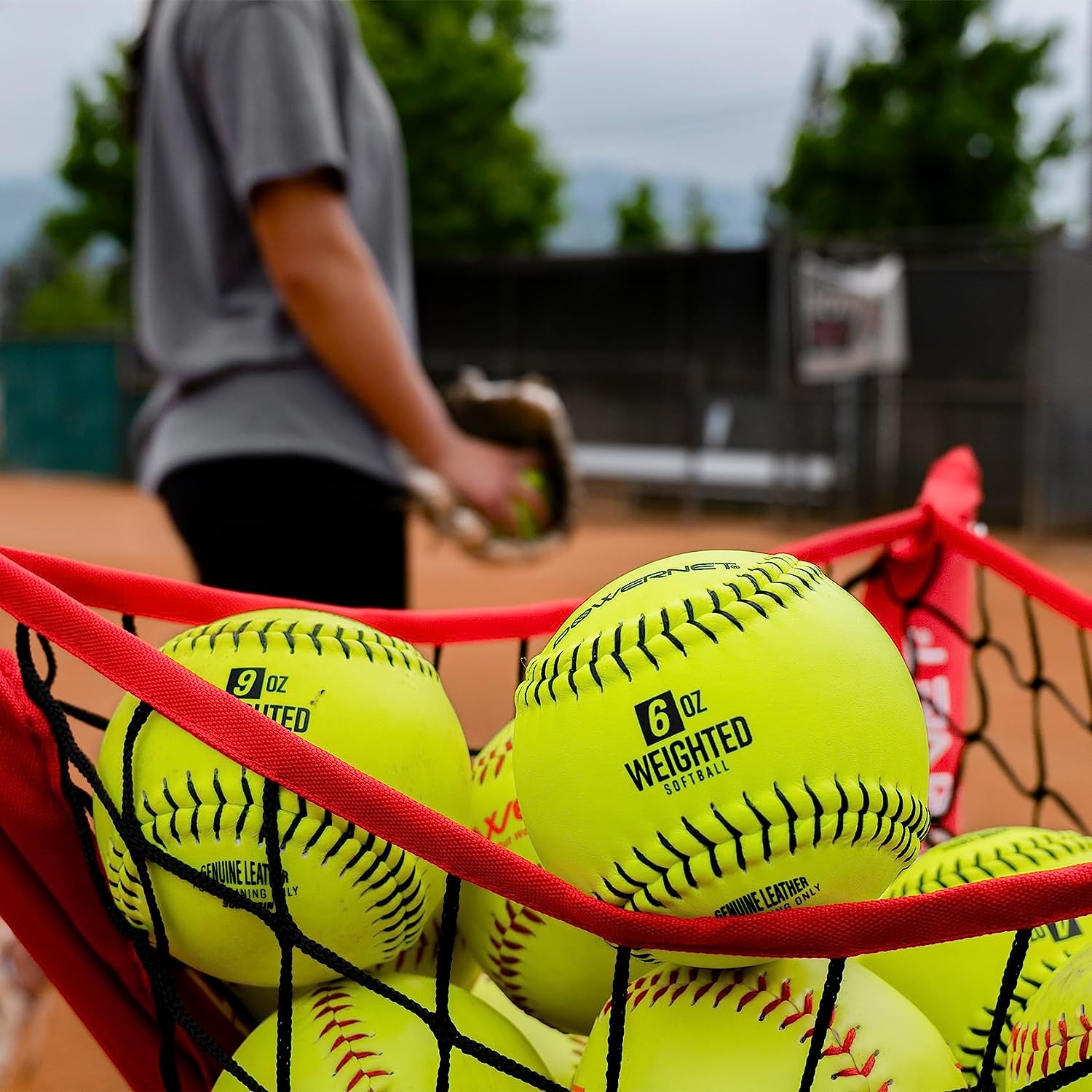 Weighted Softballs for Baseball Training - 8 Pack with 4oz to 12oz Weights - Improve Pitching & Hitting Skills - Perfect for Youth & Adult Baseball Practice, Strength Training & Rehabilitation Exercises
