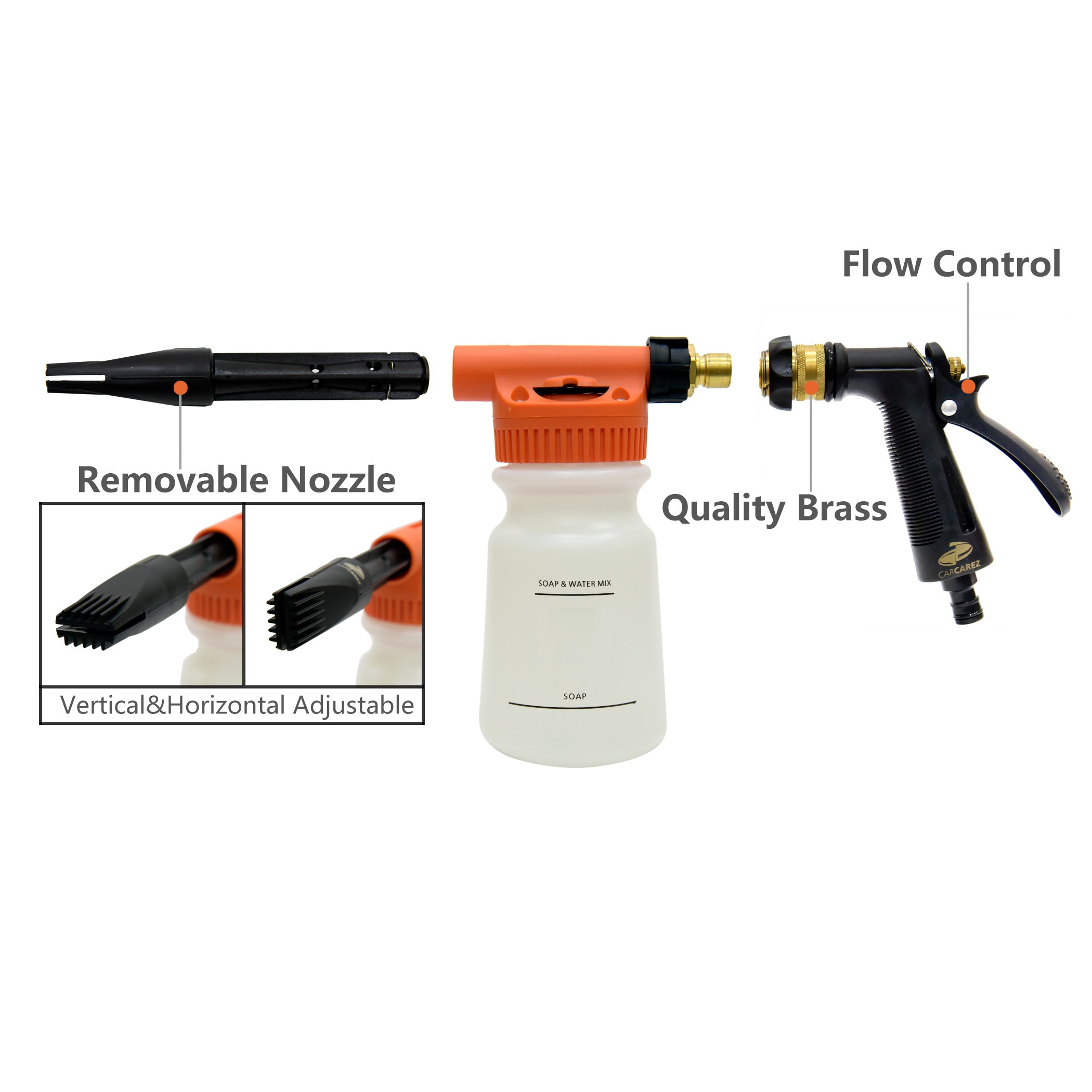 Multi-Purpose Foam Gun with 900ml Bottle - Perfect for Car Washing, Home Cleaning & Gardening