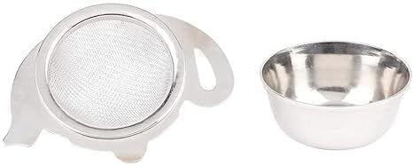 Premium Stainless Steel Tea Infuser with Bonus Utility Cup - 2-Piece Set for Loose Leaf Tea, Herbal Brewing & Kitchen Use - Perfect for Home, Office & Travel