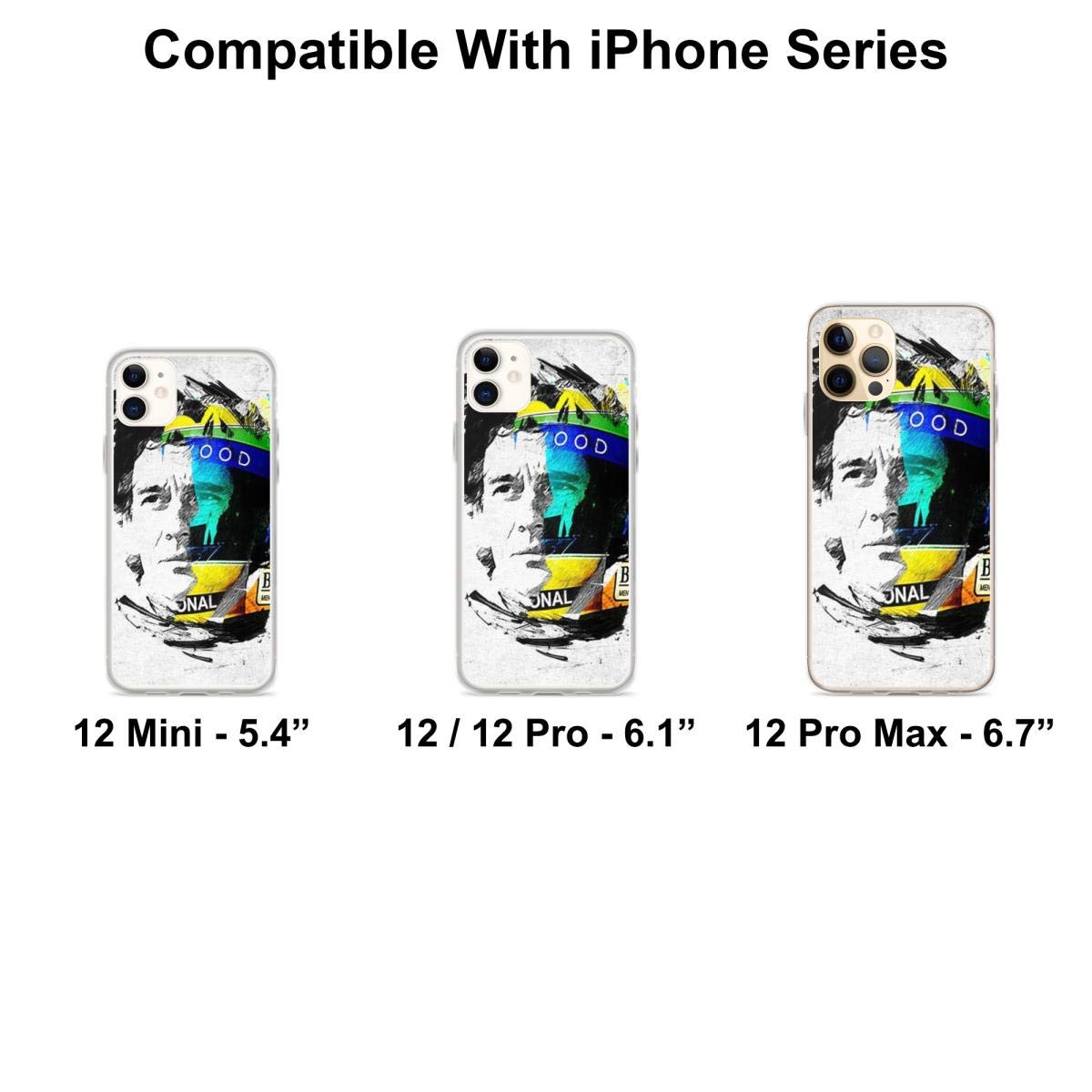 Ayrton Senna Racing Legend iPhone Case - Compatible with iPhone 15 14 13 12 11 X Xs XR 8 7 6 6s Plus Pro Max - Clear Protective Cover for F1 Fans & Motorsport Enthusiasts