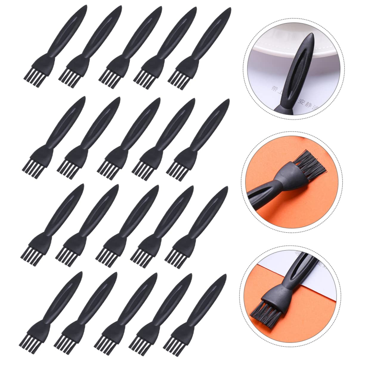Hemoton 100pcs Electric Razor Cleaning Brushes - Replacement Charger Brushes for Men's Electric Shavers, Small ABS Black Cleaning Brush for Shaver Maintenance & Hygiene - Perfect for Home, Travel & Grooming Kits