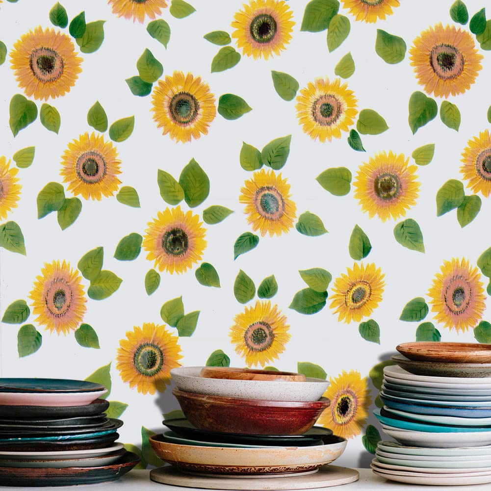 Y115 Sunflower Peel and Stick Wallpaper - 17.7