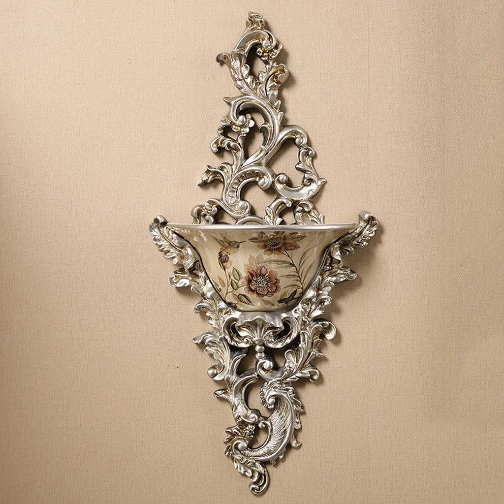 LIUSHI White Wall Sculpture Decor - Creative Flower Pot Hanging Ornament for Home & Office Background Wall Art (Size C) | Perfect for Living Room, Bedroom & Indoor Decoration