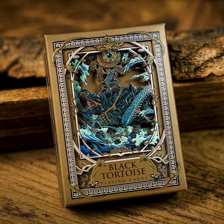 Premium Black Tortoise Playing Cards - Elegant & Durable Deck for Poker, Magic Tricks, and Card Games | Perfect for Casino Nights, Family Gatherings, and Professional Performances
