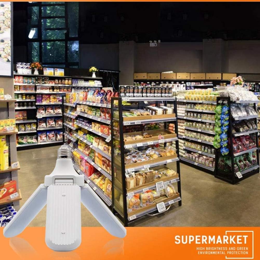 45W LED Garage Lights - Super Bright Adjustable Deformable Ceiling Lighting, 6500K Daylight E27 LED Bulbs for Pool Table Room, Workshop, Workbench, Barn, Warehouse, Basement - Perfect for Home, Office & Industrial Use