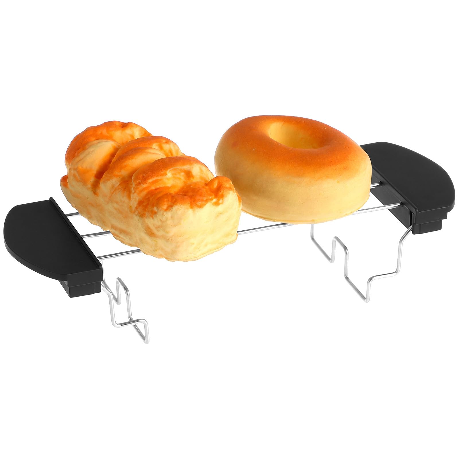 Stainless Steel Sandwich & Toast Rack Holder - 2 Slice Cooling Grid for Bread, Bagels & Pastries - Perfect Air Fryer Accessory & Kitchen Organizer for Breakfast, Parties & Dining