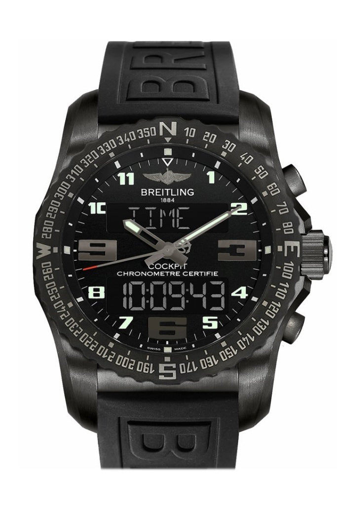 Breitling Cockpit B50 Titanium Analog Digital Men's Watch VB501022/BD41/155S - Luxury Pilot Chronograph for Aviation & Business Professionals