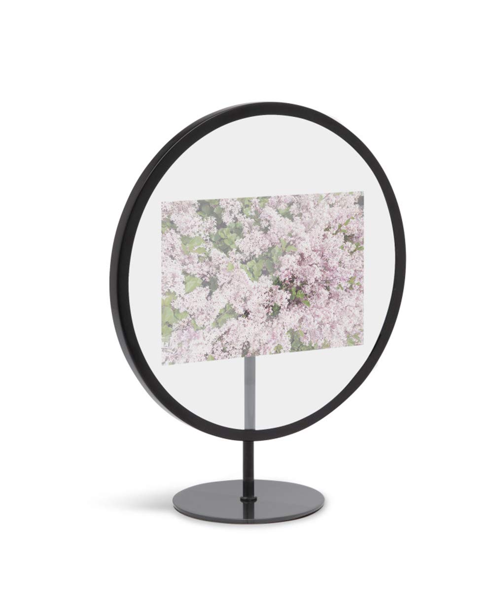 Umbra Infinity Floating Picture Frame - 4x6 Black Photo Display for Desk or Wall - Perfect for Home, Office Decor & Gift Giving