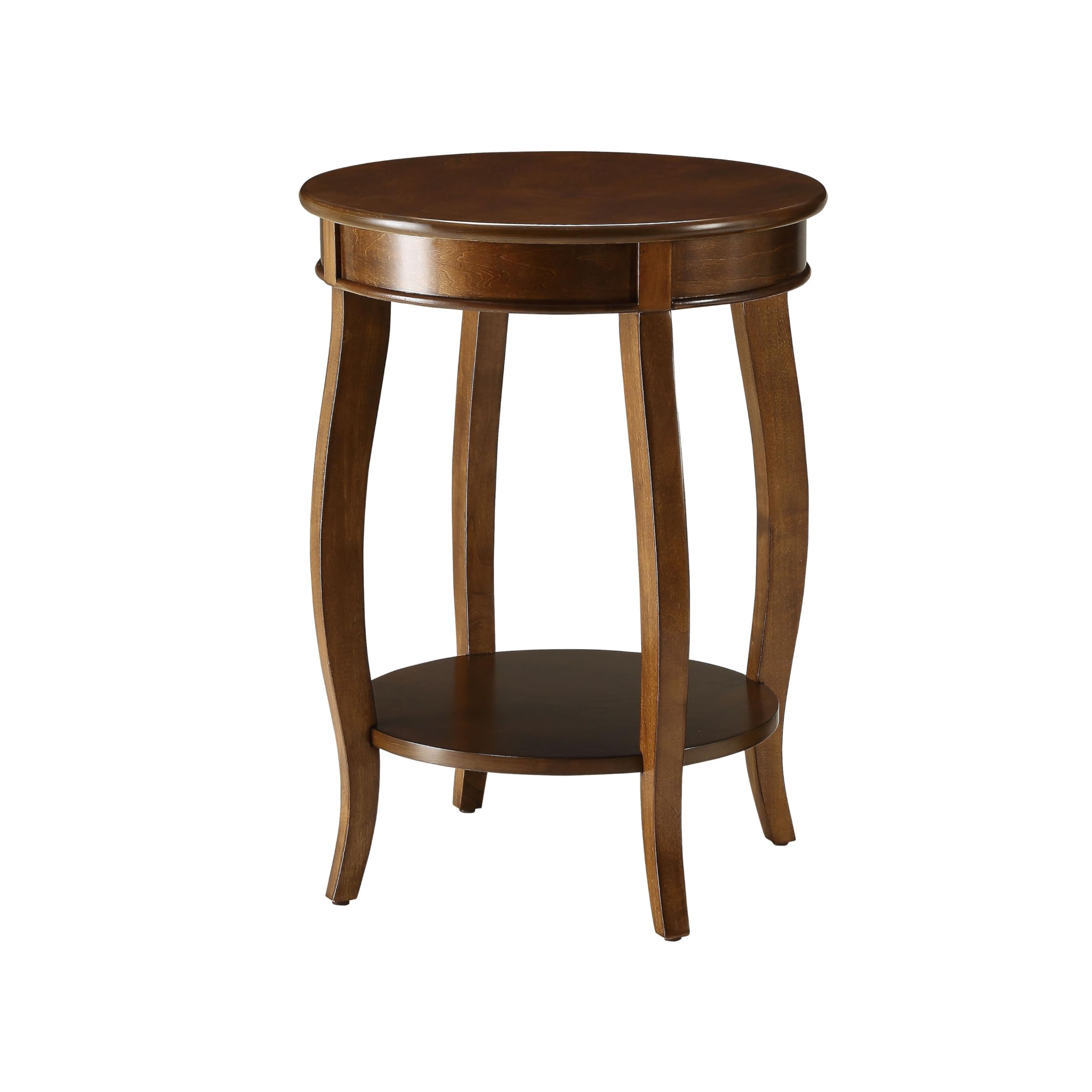 Modern Design Portici Wooden Accent Side Table - Antique White Finish - Perfect for Living Room, Bedroom, or Office Decor