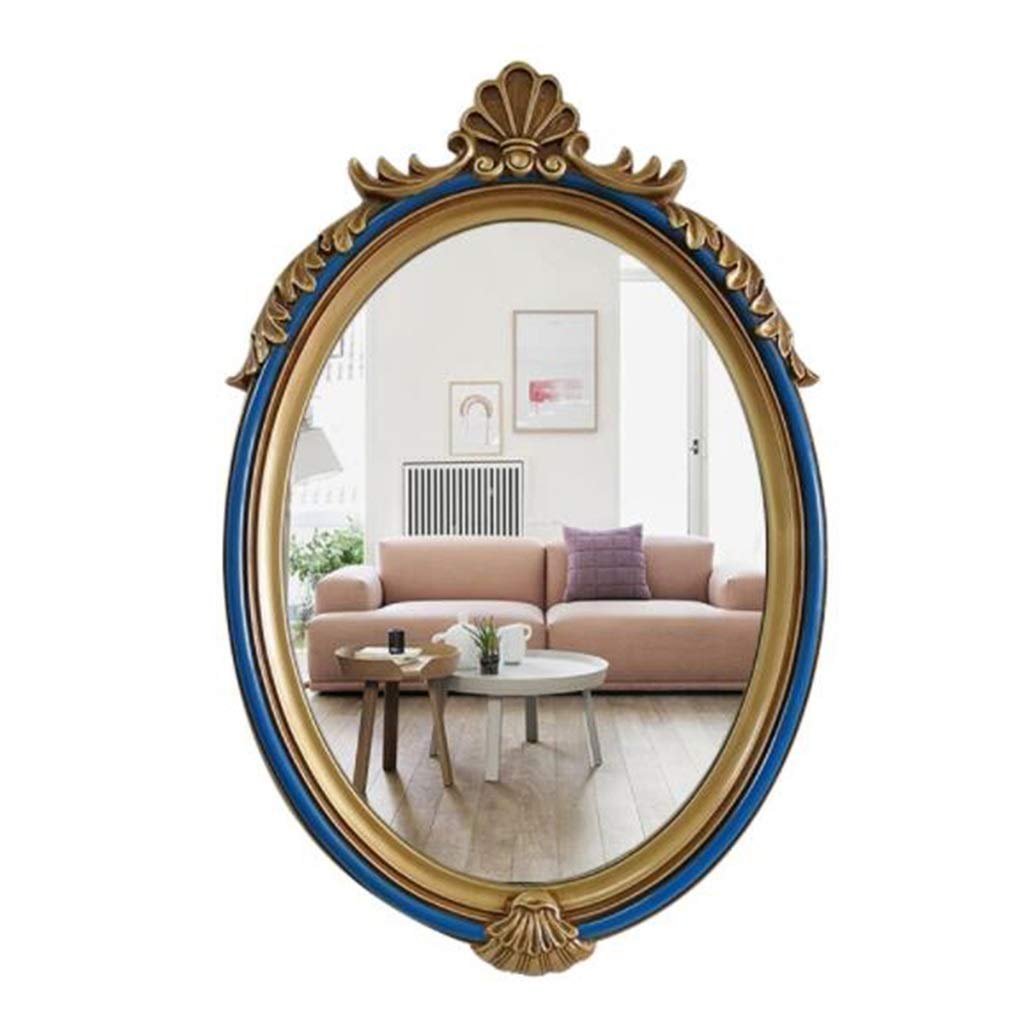 Vintage Oval Wall Mirror - Retro Decorative Mirror for Home, Living Room, Bedroom & Bathroom - Antique Style Wall Decor for Farmhouse, Boho & Vintage Interior Design