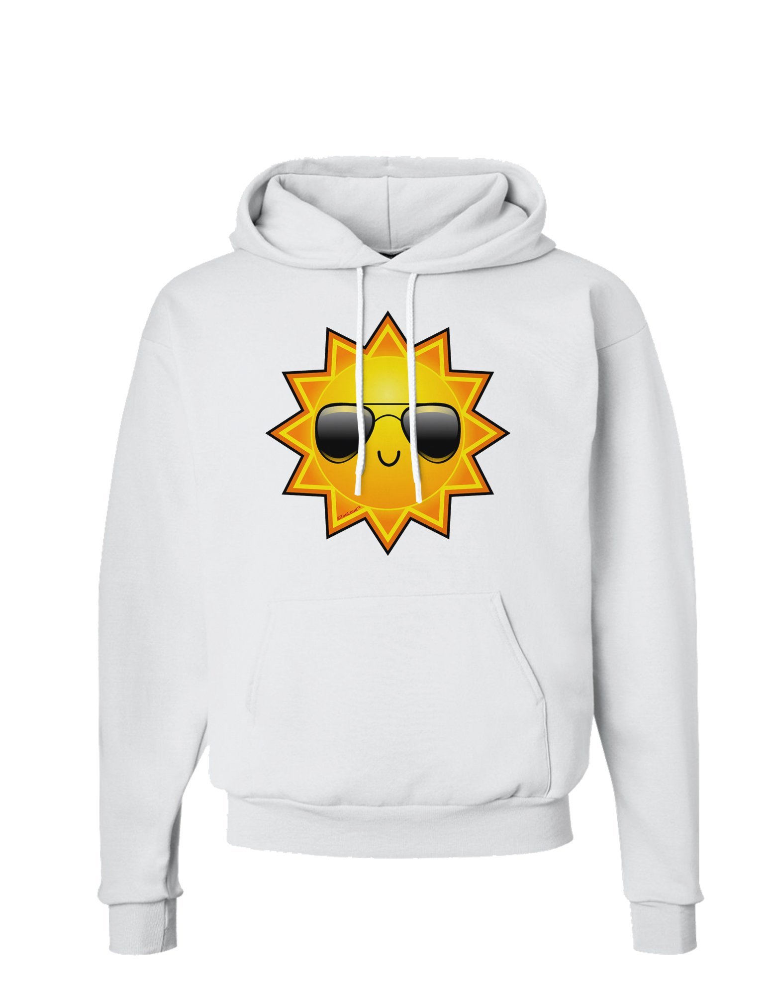 TooLoud Sun with Sunglasses Hoodie - Trendy Graphic Pullover Sweatshirt for Men & Women | Perfect for Streetwear, Casual Outfits & Music Festivals
