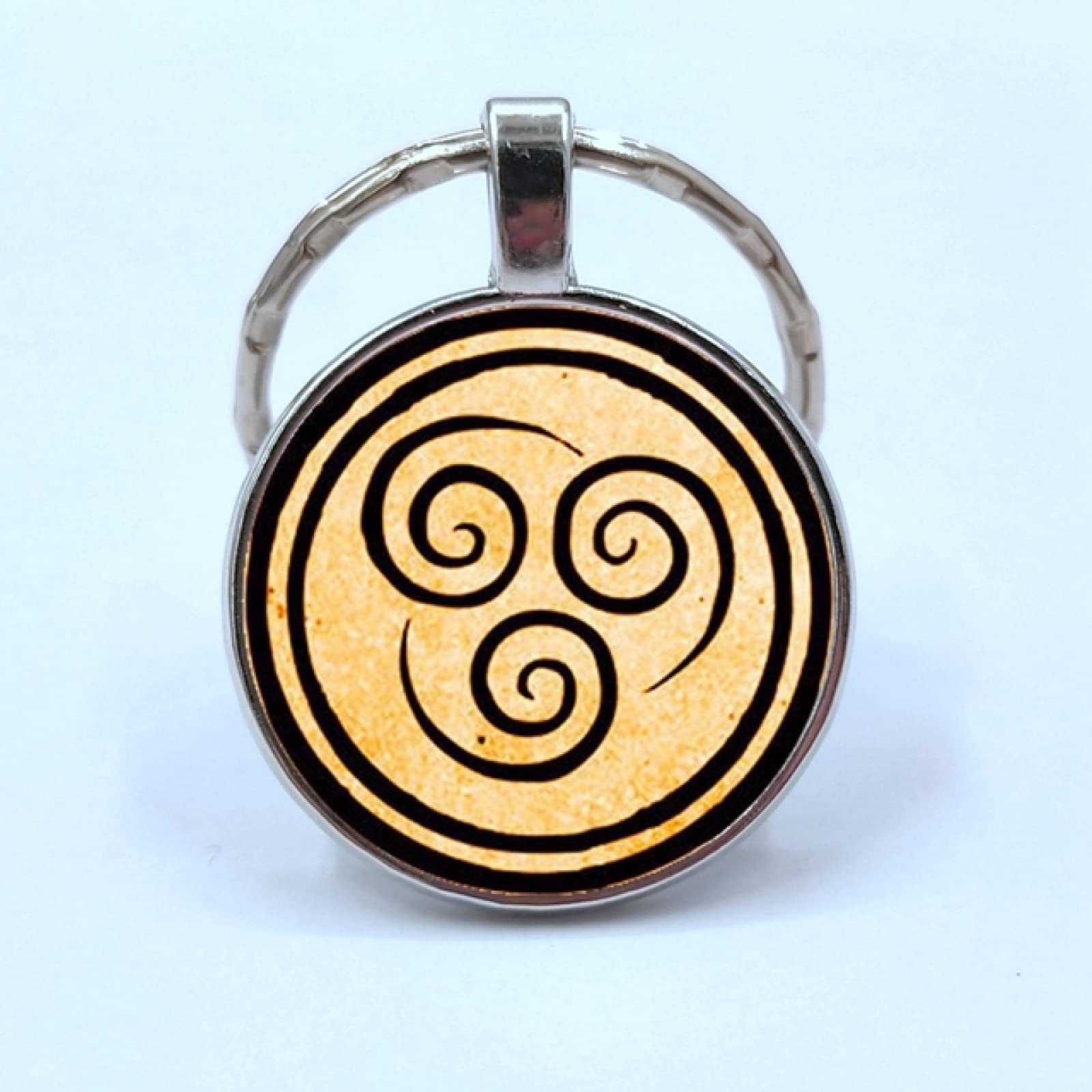 Double Sided Glass Dome Pendant Keychain with Avatar: The Last Airbender Symbols - Air Nomad & Water Tribe Anime Gift for Fans | Perfect for Cosplay Events, Birthday Presents & Fan Collections | Great for Daily Use, Backpack Charms & Themed Decor | Ideal Gift for Avatar Lovers & Anime Enthusiasts | Use for Keychains, Cosplay Accessories, Convention Souvenirs, Fan Merchandise & Themed Party Decorations | Perfect for Key Holders, Gift Exchanges, Anime Conventions, and Home Decoration