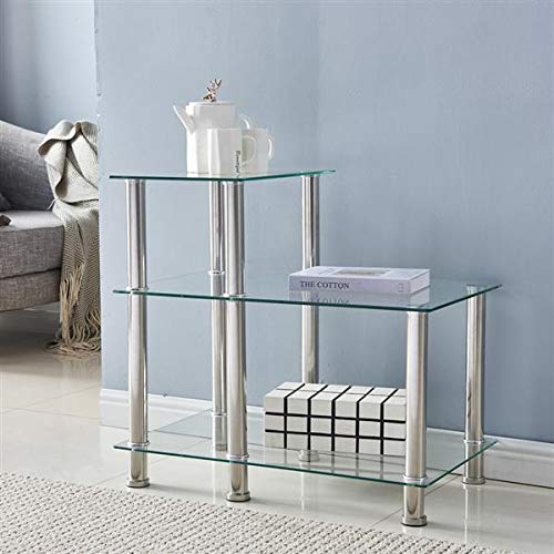66x40x61cm Modern Entryway Table with Glass Shelf - Elegant Console Table for Hallway, Living Room & Sofa - Perfect for Small Spaces, Home Decor & Entry Organization