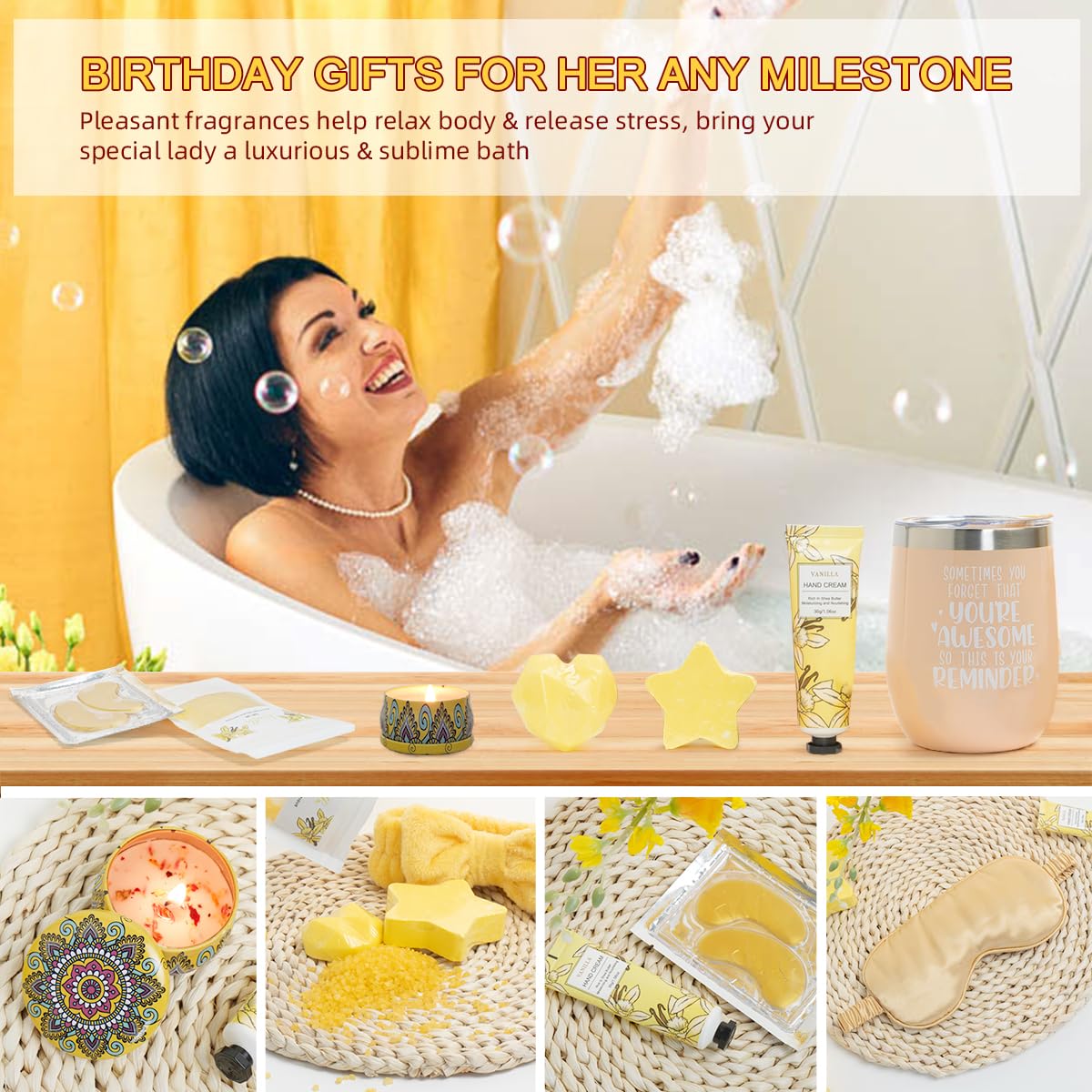 Best Spa Gift Baskets for Women - Perfect Birthday Gifts for Moms, Friends, Girlfriends, Sisters & Daughters | Relaxation & Self-Care Gifts for Her