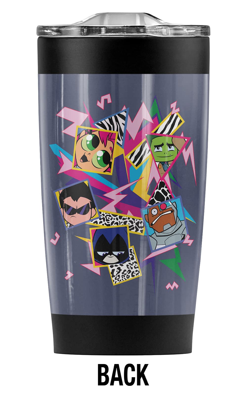 Teen Titans Go! Saved By The Titans 20oz Stainless Steel Tumbler - Vacuum Insulated Travel Mug with Leakproof Sliding Lid | Double Wall Insulation for Hot & Cold Drinks | Perfect for Coffee, Tea, Iced Beverages | Great Gift for Fans, Office Use, Commuting & Outdoor Activities