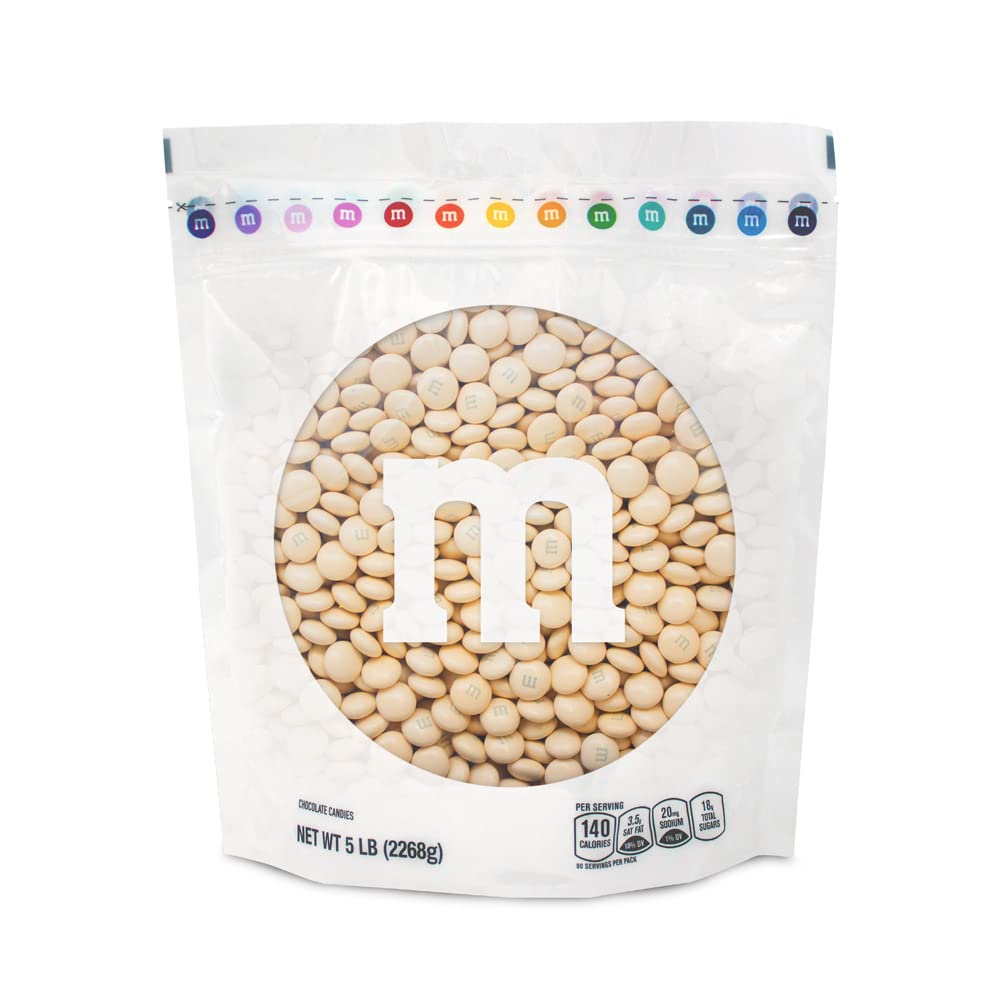 M&M'S Creamy Milk Chocolate Candy Bulk - 5lb Resealable Bag for Parties, Holidays & Baking | Perfect for Weddings, Graduations, Birthday Favors, Dessert Toppings & Office Snacks