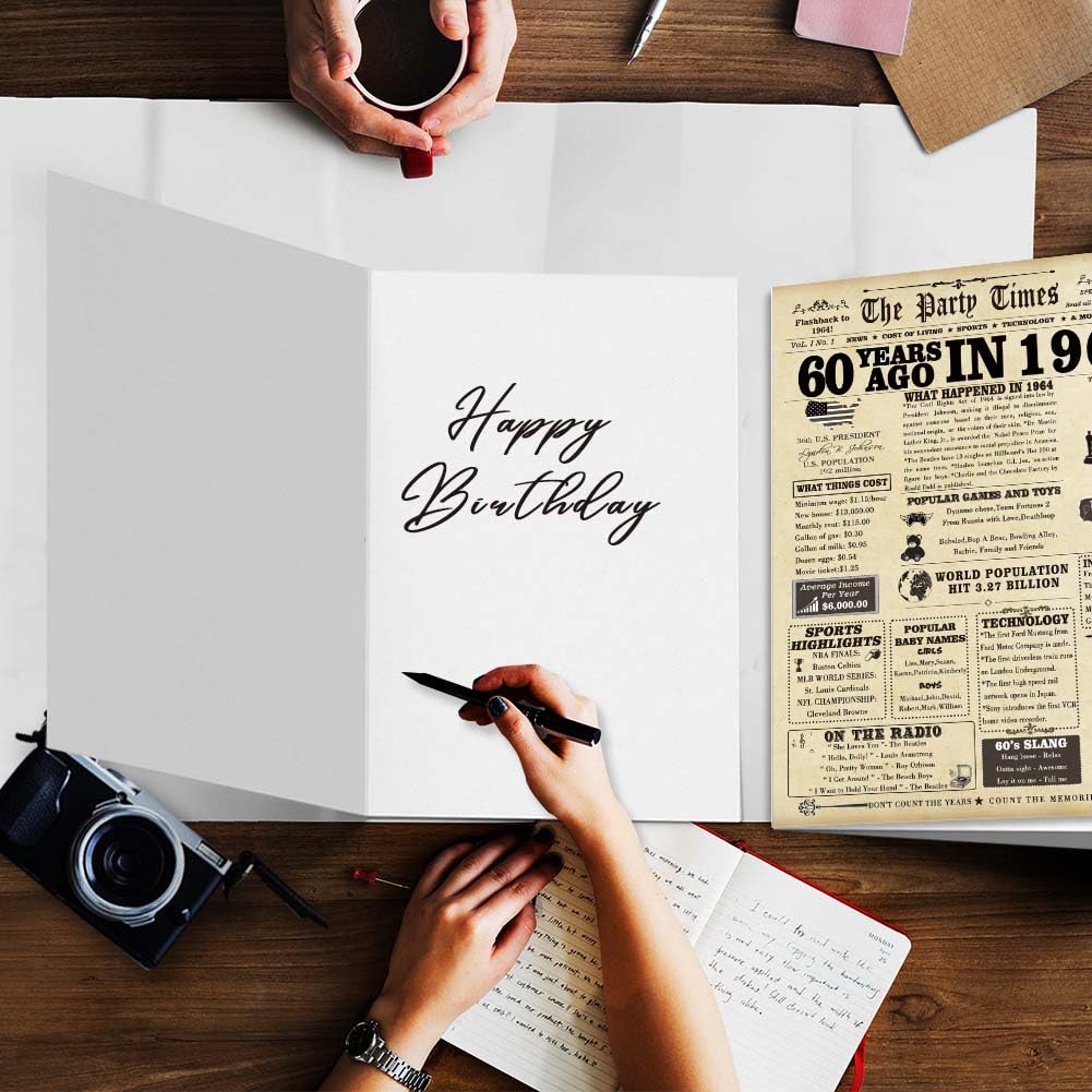 60th Birthday Card for Women & Men - Funny Large 60 Year Old Gift for Mom, Dad, Husband, Wife | Wedding Anniversary Card | Perfect for Birthday Parties & Milestone Celebrations