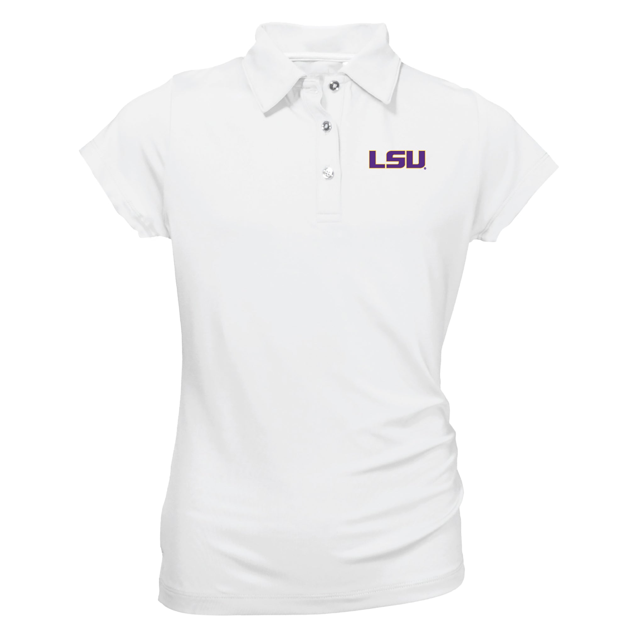 LSU Tigers Youth Girls' Polo Shirt - Official NCAA Licensed Team Apparel for School, Sports & Game Day Outfits