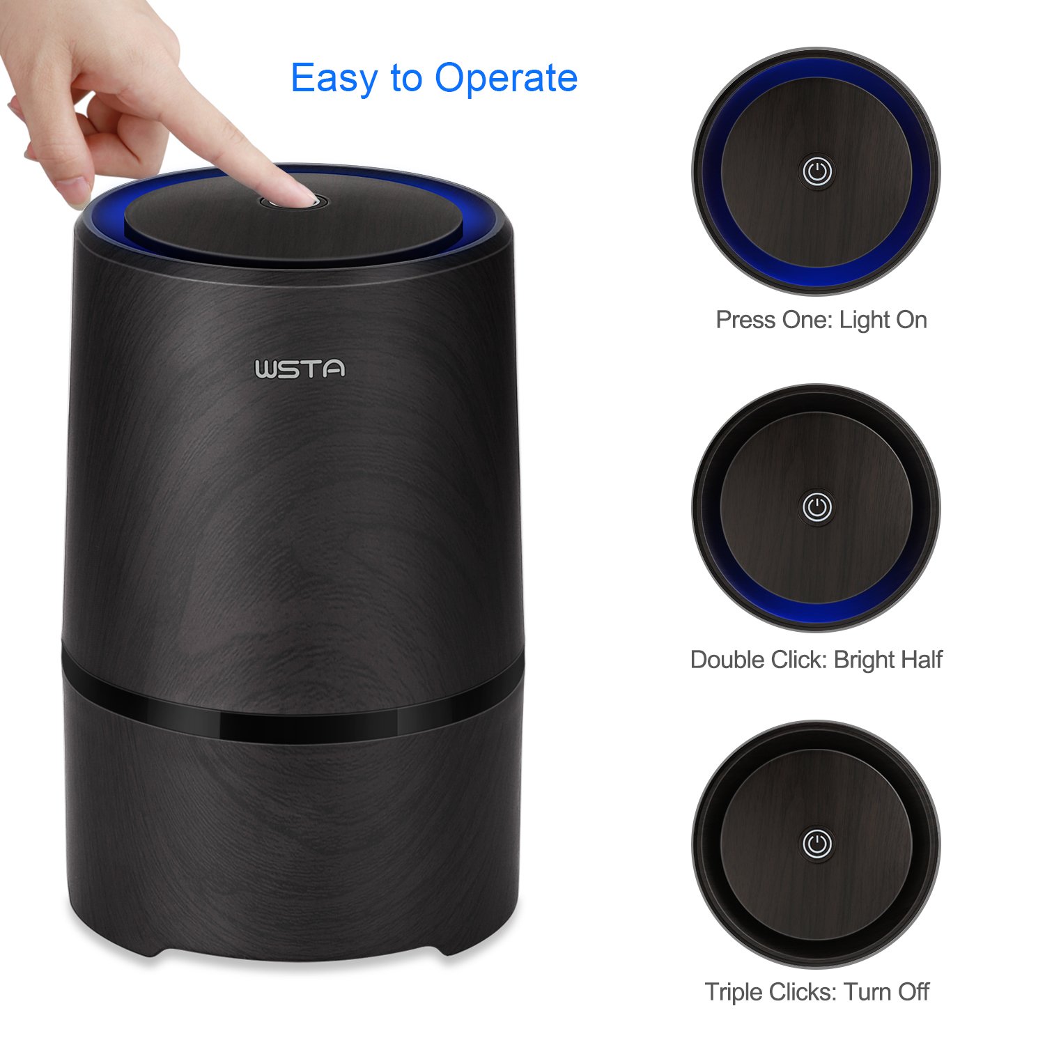 Portable Small Air Cleaner - Compact HEPA Filter for Home, Office & Travel | Freshen Air in Bedrooms, Cars & Small Spaces