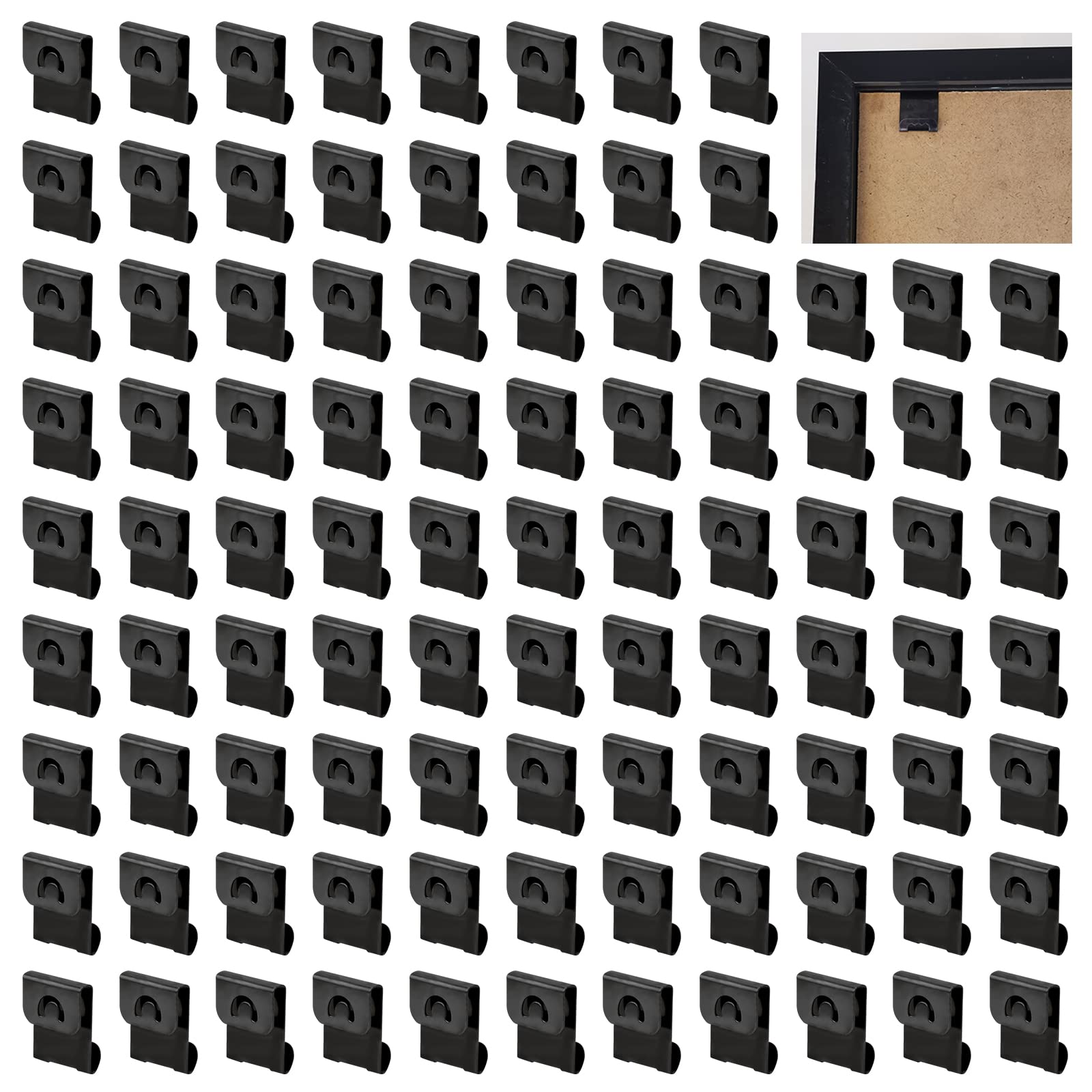 120PCS S-Shaped Metal Picture Hanging Clips - Heavy Duty Wall Mount Hooks for Photo Frames, Artwork & Paintings - Secure Sawtooth Hangers for Home & Office Decor