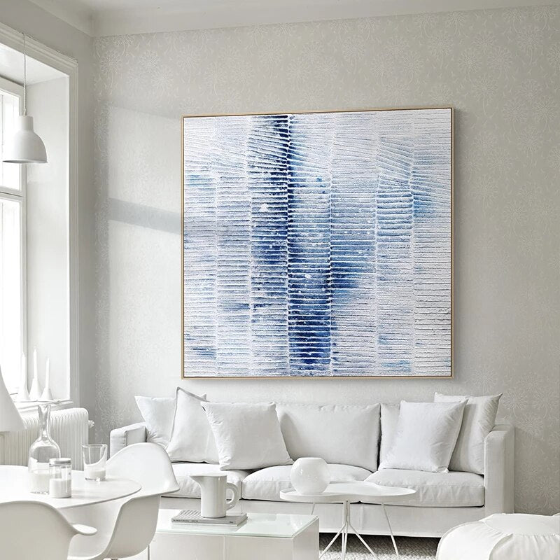 Distorted Fields Abstract Wall Art - Modern Canvas Painting for Home & Office Decor | Perfect for Living Room, Bedroom, or Workspace