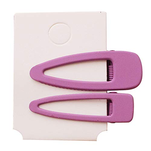 Shineweb 2Pcs Elegant Gold Water Drop Hair Clips for Women - Solid Color Purple Hair Barrettes for Girls, Perfect for Parties, Weddings & Daily Styling
