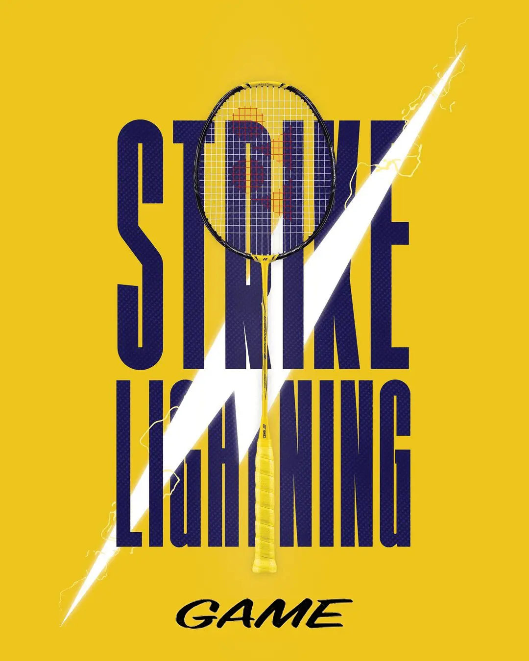Yonex Nanoflare 1000 Game Badminton Racket - Pre Strung with Lightning Yellow Color | Professional Tournament Grade Shuttlecock Equipment for Competitive Play & Training