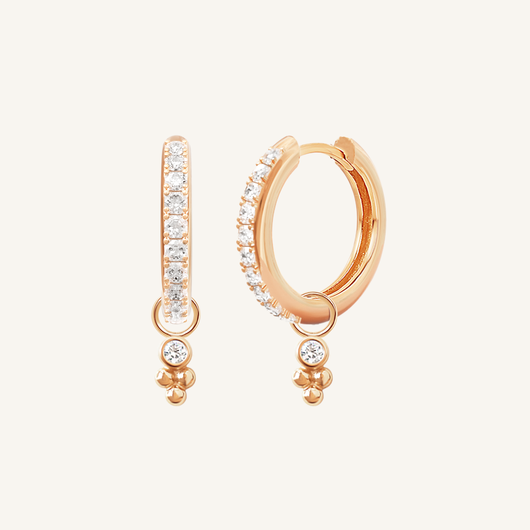 Clarity Crystal Hoop Earrings for Women - Sparkling Cubic Zirconia Studs - Perfect for Parties, Weddings & Everyday Wear
