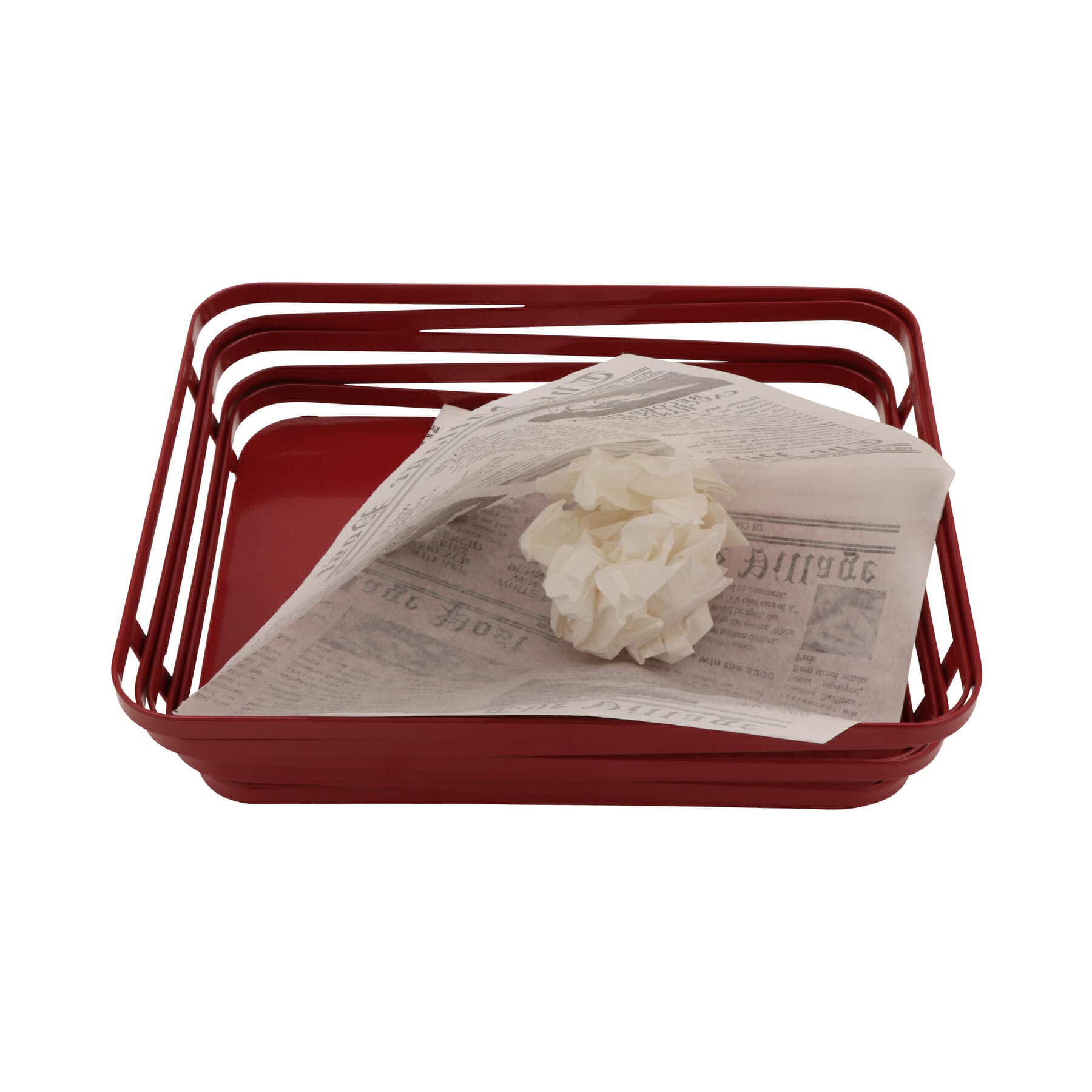 G.E.T. 4-T3000 White Food-Safe Cone Basket Liners - 2000 Pack of Deli Wrap Paper, Newspaper Themed Tissue Liners for Bakery, Ice Cream, and Takeout Food Service