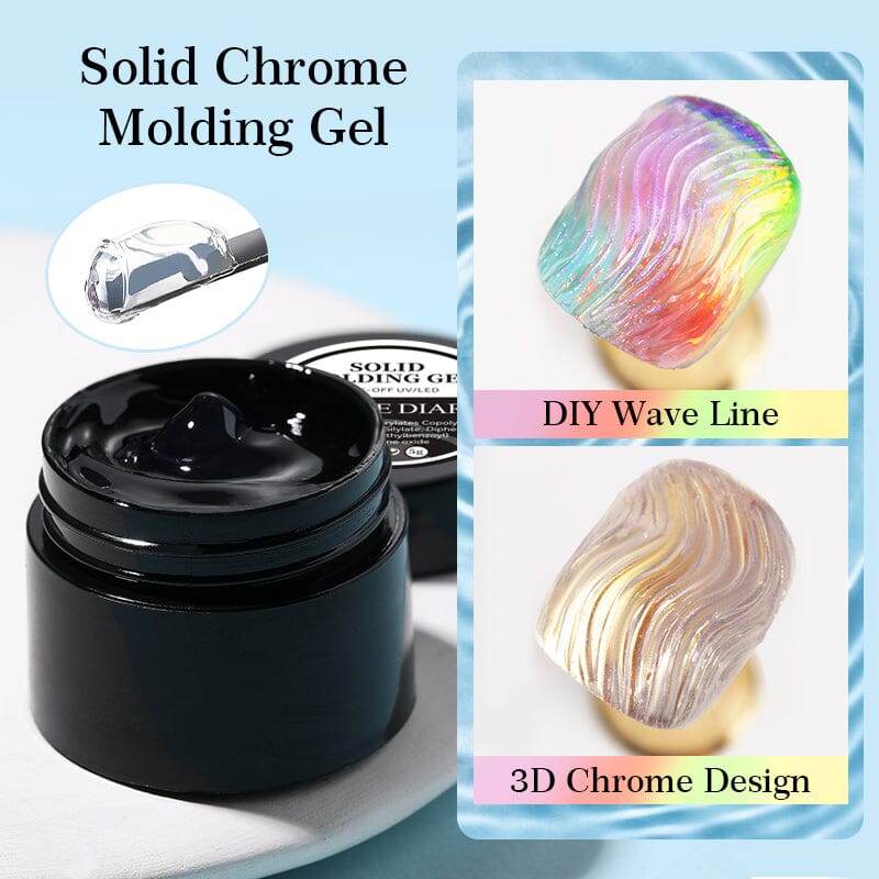 Professional Semi-Solid Chrome Molding Gel 5g - Strong Hold Styling Wax for Men's Hair - Perfect for Pompadour, Quiff & Undercut Hairstyles