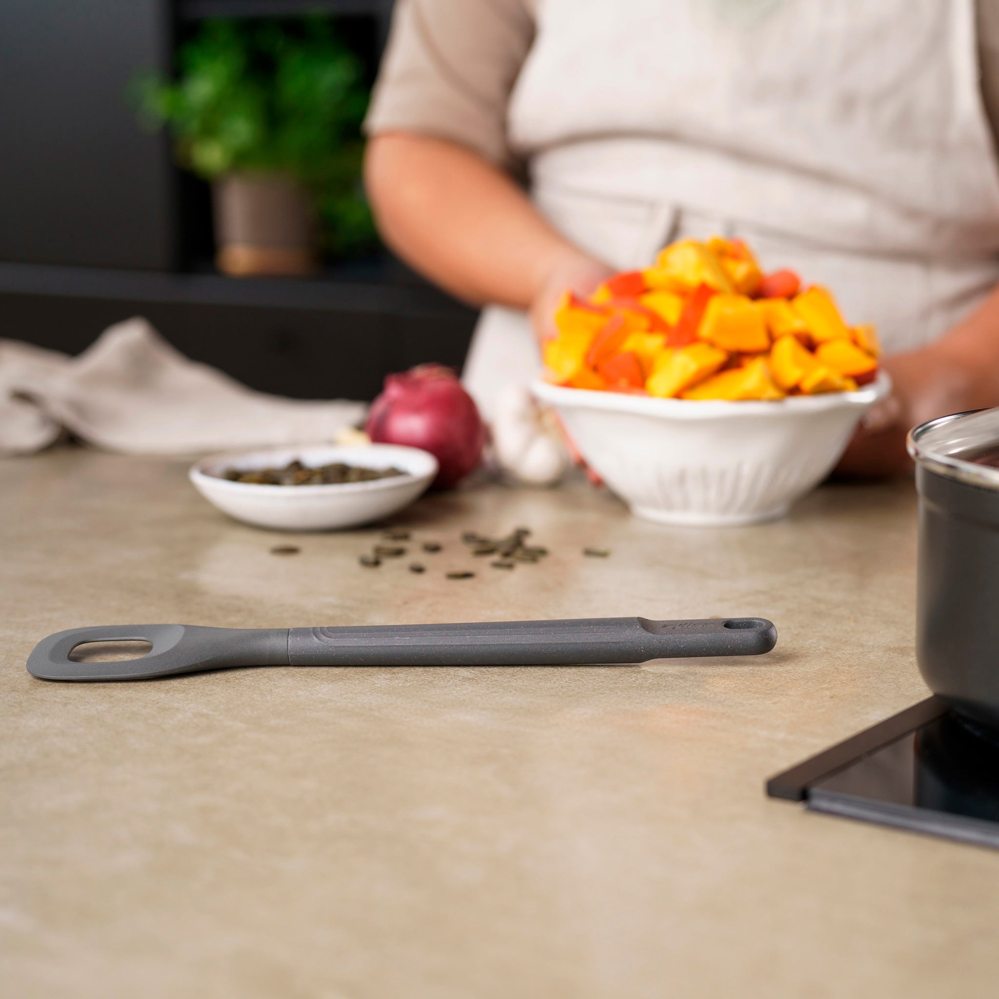 Premium Stainless Steel Square Mixing Spoon - Heat Resistant & Durable for Baking, Cooking, and Mixing - Perfect for Kitchen, Restaurant, and Home Use