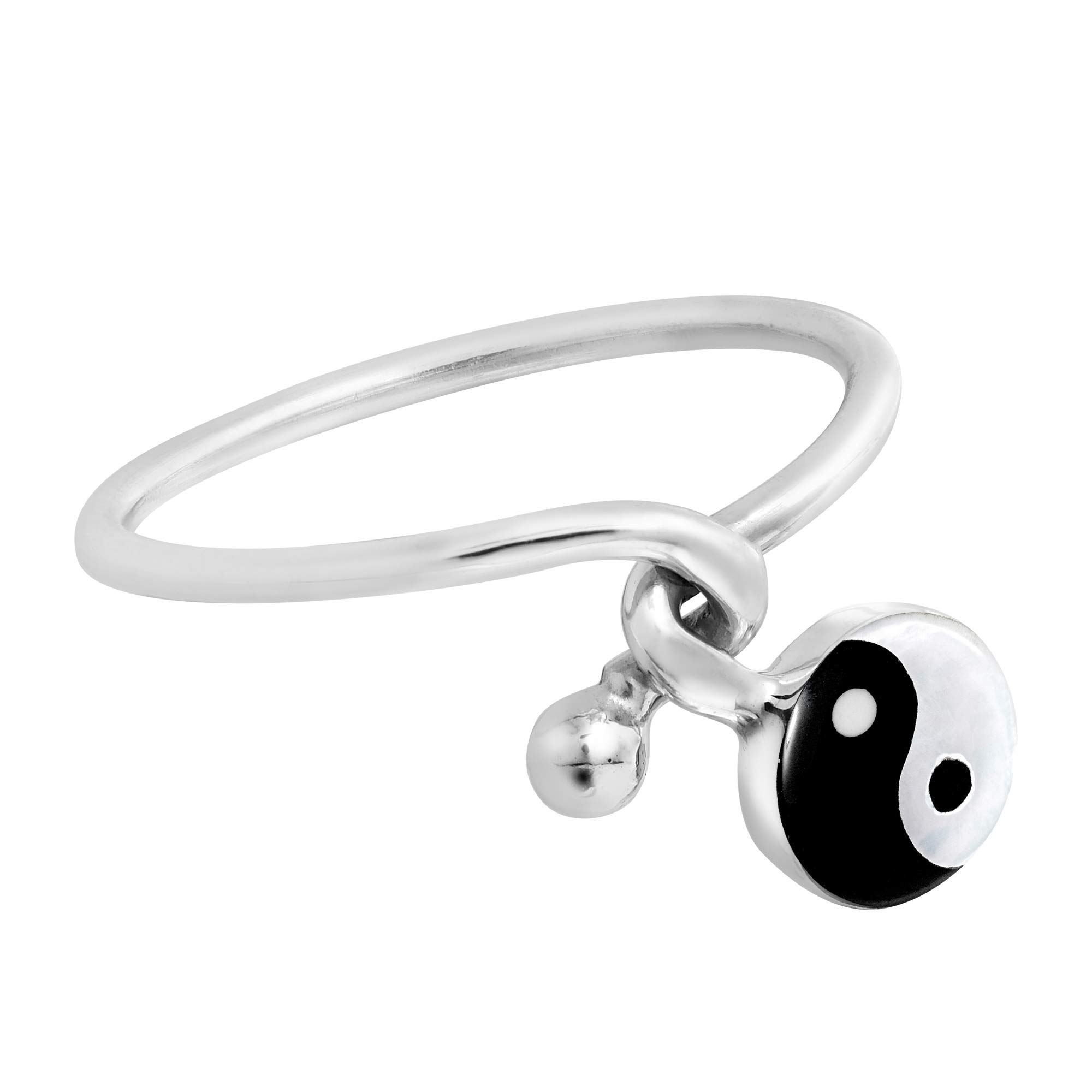 Aeravida Eternal Duality Yin Yang Twist .925 Sterling Silver Band Ring for Women | Tiny Wedding Ring, Trendy Comfort Fit Jewelry | Perfect Gift for Daughter, Wife, Girlfriend | Size 7-10 | Ideal for Weddings, Anniversaries, Valentine's Day & Everyday Wear